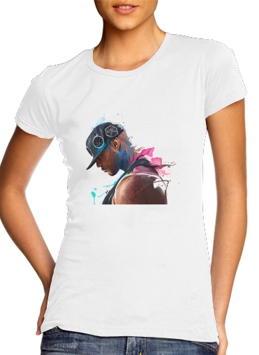purple- Booba Fan Art Rap para T-shirt branco das mulheres