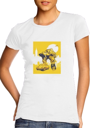  bumblebee The beetle para T-shirt branco das mulheres