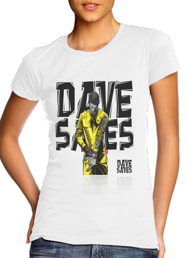  Dave Saves para T-shirt branco das mulheres