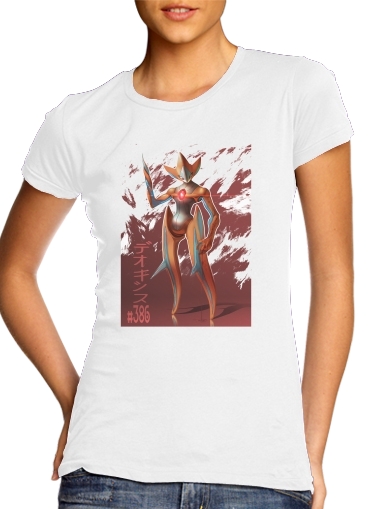  Deoxys Creature para T-shirt branco das mulheres