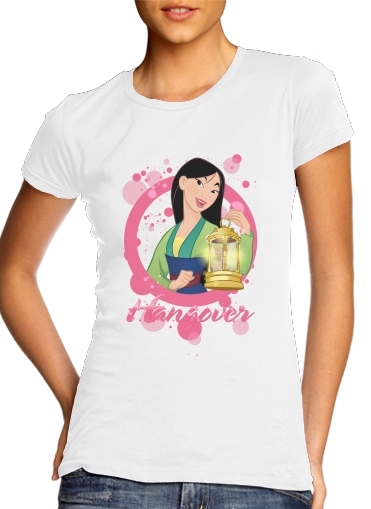  Disney Hangover: Mulan feat. Tinkerbell para T-shirt branco das mulheres