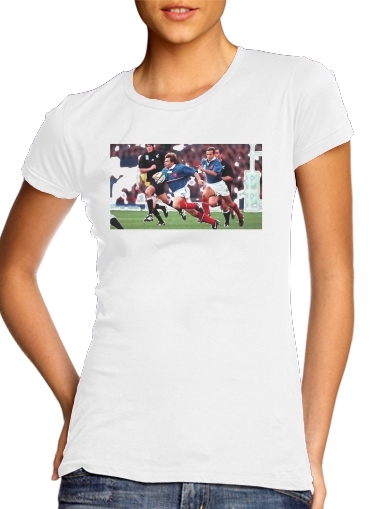  Dominici Tribute Rugby para T-shirt branco das mulheres