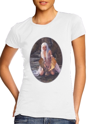  Dragon Lady para T-shirt branco das mulheres