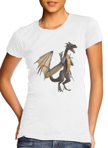  Dragon Land 2 para T-shirt branco das mulheres