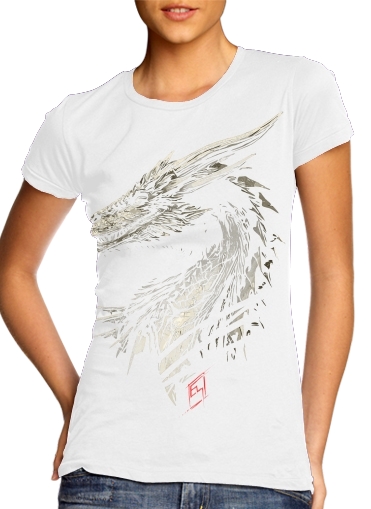  Drogon para T-shirt branco das mulheres