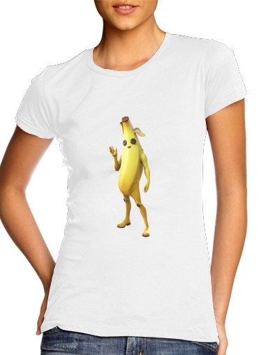  fortnite banana para T-shirt branco das mulheres