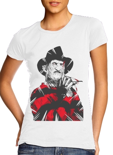  Freddy  para T-shirt branco das mulheres