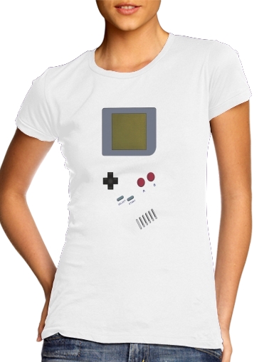  GameBoy Style para T-shirt branco das mulheres
