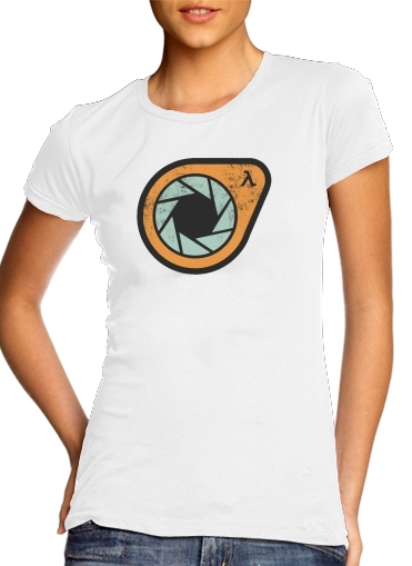 Half Life Symbol para T-shirt branco das mulheres