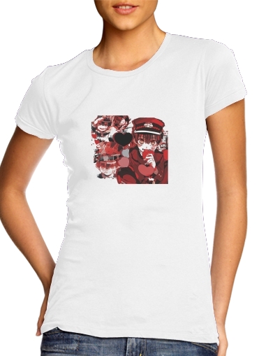  Hanako Kun para T-shirt branco das mulheres