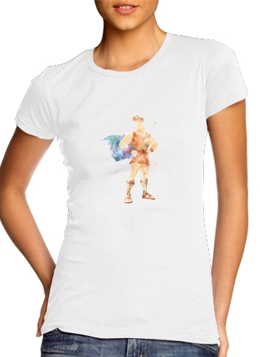  Hercules WaterArt para T-shirt branco das mulheres
