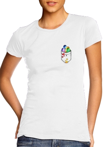  Infinity Gem Soul para T-shirt branco das mulheres
