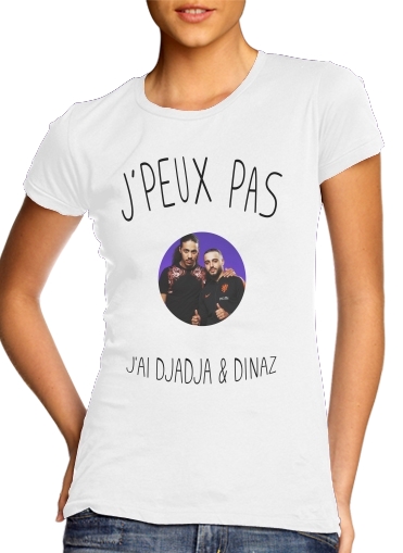 purple- Je peux pas jai Djadja et Dinaz para T-shirt branco das mulheres