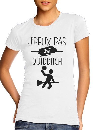  Je peux pas jai Quidditch para T-shirt branco das mulheres
