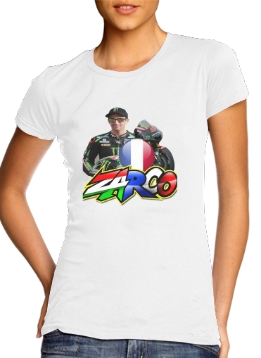  johann zarco moto gp para T-shirt branco das mulheres
