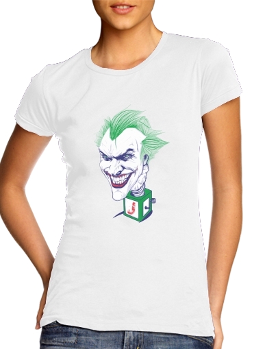 Joke Box para T-shirt branco das mulheres