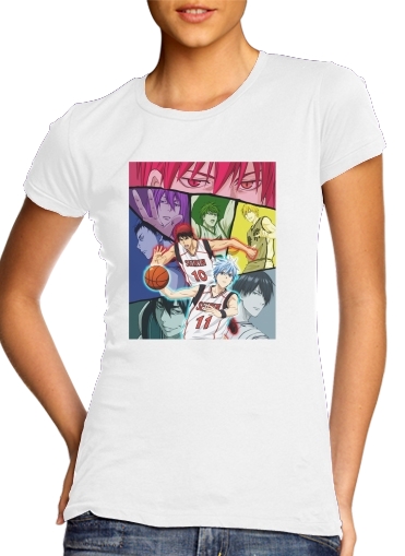  Kuroko no basket Generation of miracles para T-shirt branco das mulheres