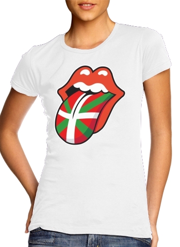  Langue Basque Stones para T-shirt branco das mulheres