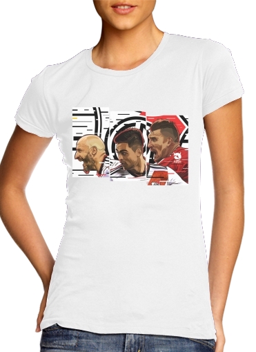  Libertadores Trio Gallina para T-shirt branco das mulheres