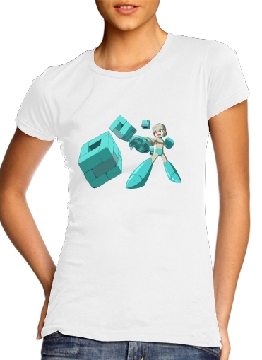  Megaman 11 para T-shirt branco das mulheres