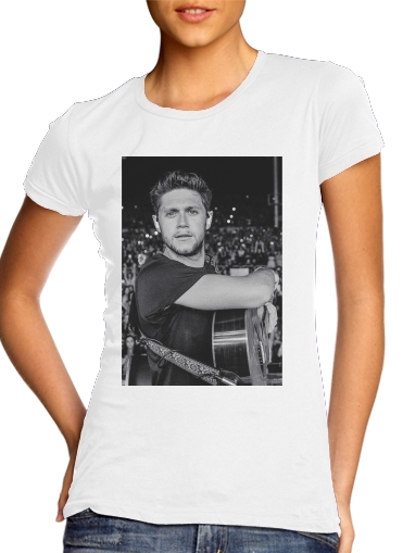  Niall Horan Fashion para T-shirt branco das mulheres