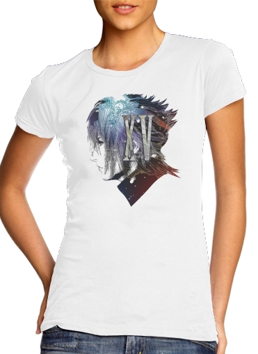 purple- Noctis FFXV para T-shirt branco das mulheres