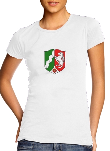  Nordrhein Westfalen para T-shirt branco das mulheres