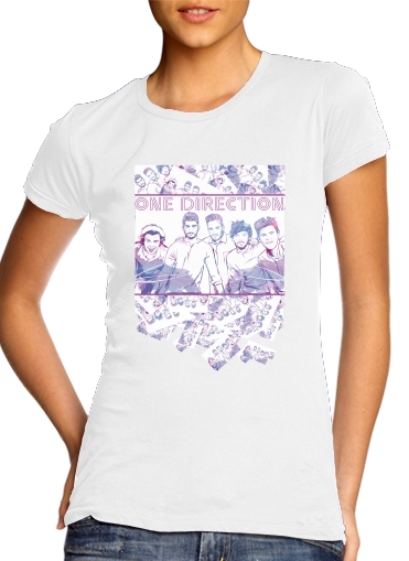  One Direction 1D Music Stars para T-shirt branco das mulheres