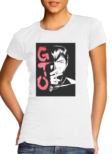  Onizuka GTO Great Teacher para T-shirt branco das mulheres