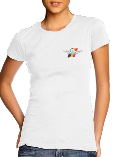  Para-Commando Brigade Belgian Force para T-shirt branco das mulheres