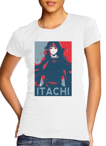  Propaganda Itachi para T-shirt branco das mulheres