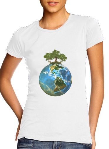  Protect Our Nature para T-shirt branco das mulheres
