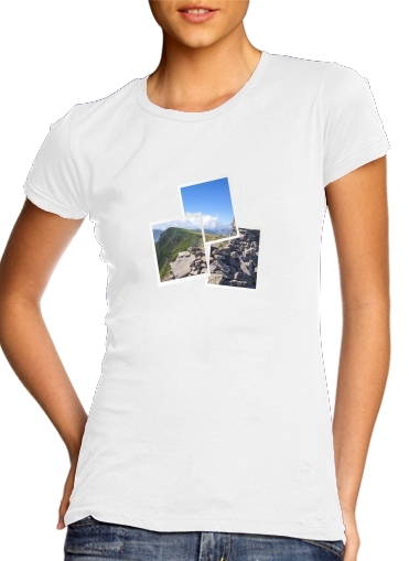  Puy mary and chain of volcanoes of auvergne para T-shirt branco das mulheres