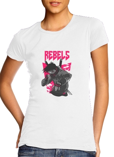  Rebels Ninja para T-shirt branco das mulheres