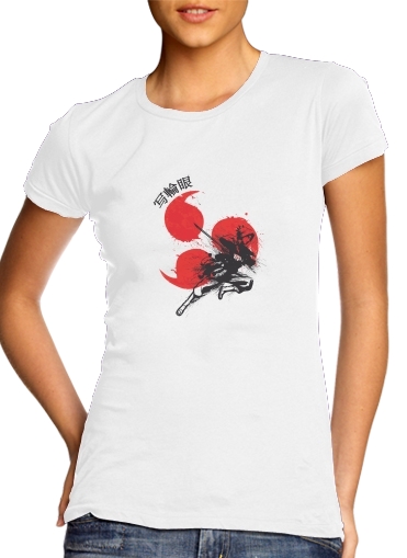  RedSun : Sharingan para T-shirt branco das mulheres