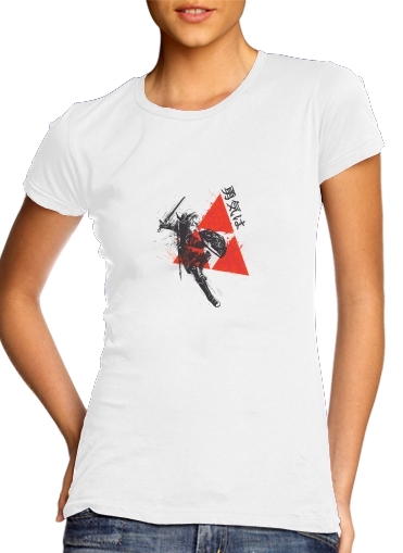  RedSun : Triforce para T-shirt branco das mulheres