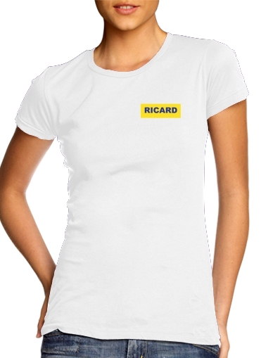  Ricard para T-shirt branco das mulheres