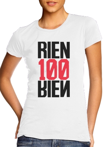  Rien 100 Rien para T-shirt branco das mulheres