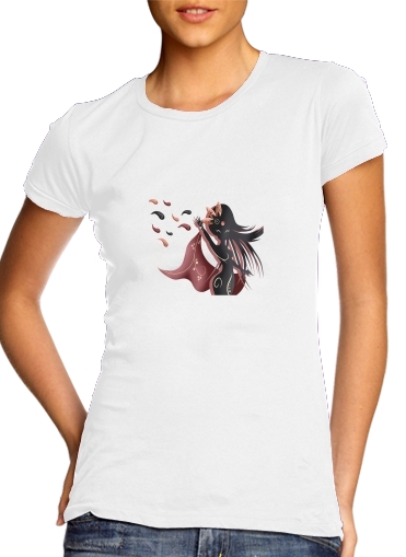  Sarah Oriantal Woman para T-shirt branco das mulheres