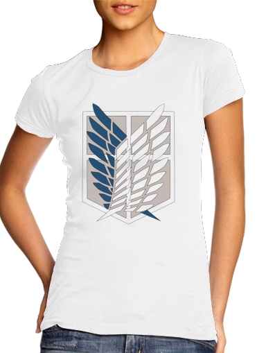  Scouting Legion Emblem para T-shirt branco das mulheres