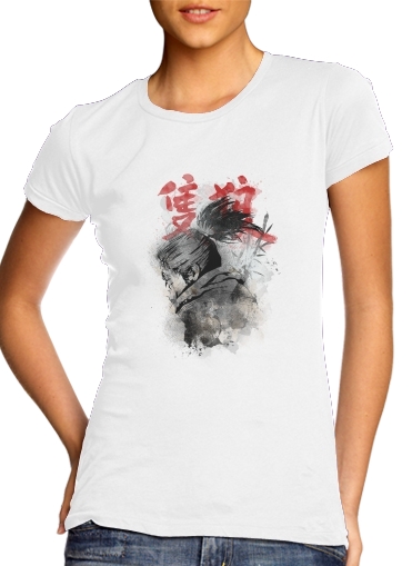  Shinobi Spirit para T-shirt branco das mulheres