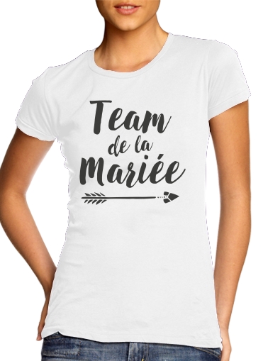 Team de la mariee para T-shirt branco das mulheres
