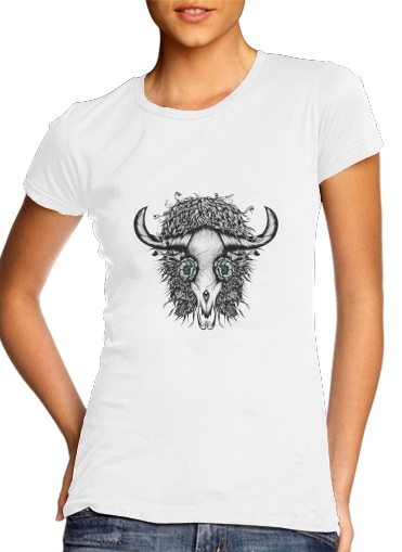  The Spirit Of the Buffalo para T-shirt branco das mulheres