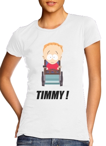  Timmy South Park para T-shirt branco das mulheres
