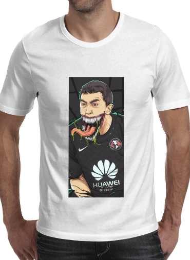  Agustin Marchesin para Manga curta T-shirt homem em torno do pescoço