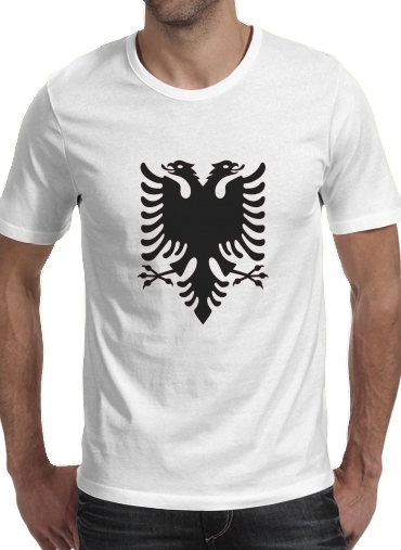  Albanie Painting Flag para Manga curta T-shirt homem em torno do pescoço