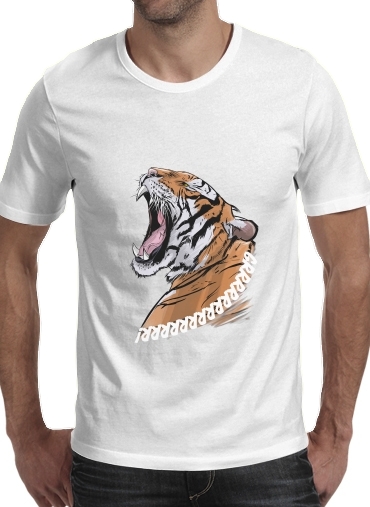  Animals Collection: Tiger  para Manga curta T-shirt homem em torno do pescoço