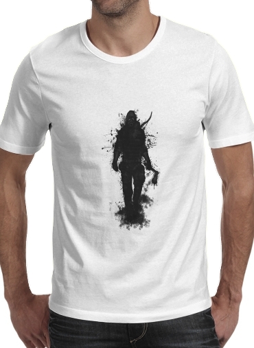  Apocalypse Hunter para Manga curta T-shirt homem em torno do pescoço