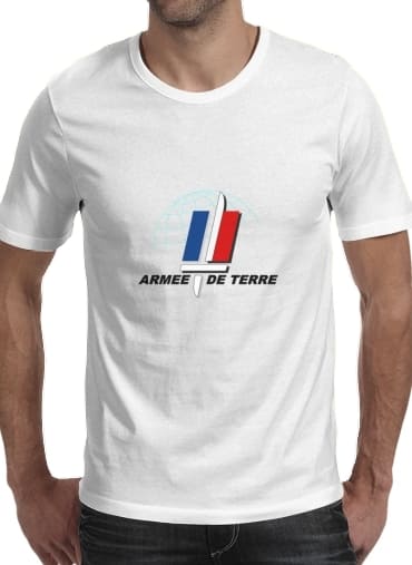  Armee de terre - French Army para Manga curta T-shirt homem em torno do pescoço