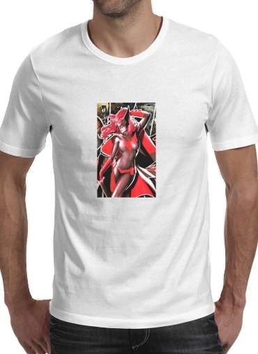  Batwoman para Manga curta T-shirt homem em torno do pescoço